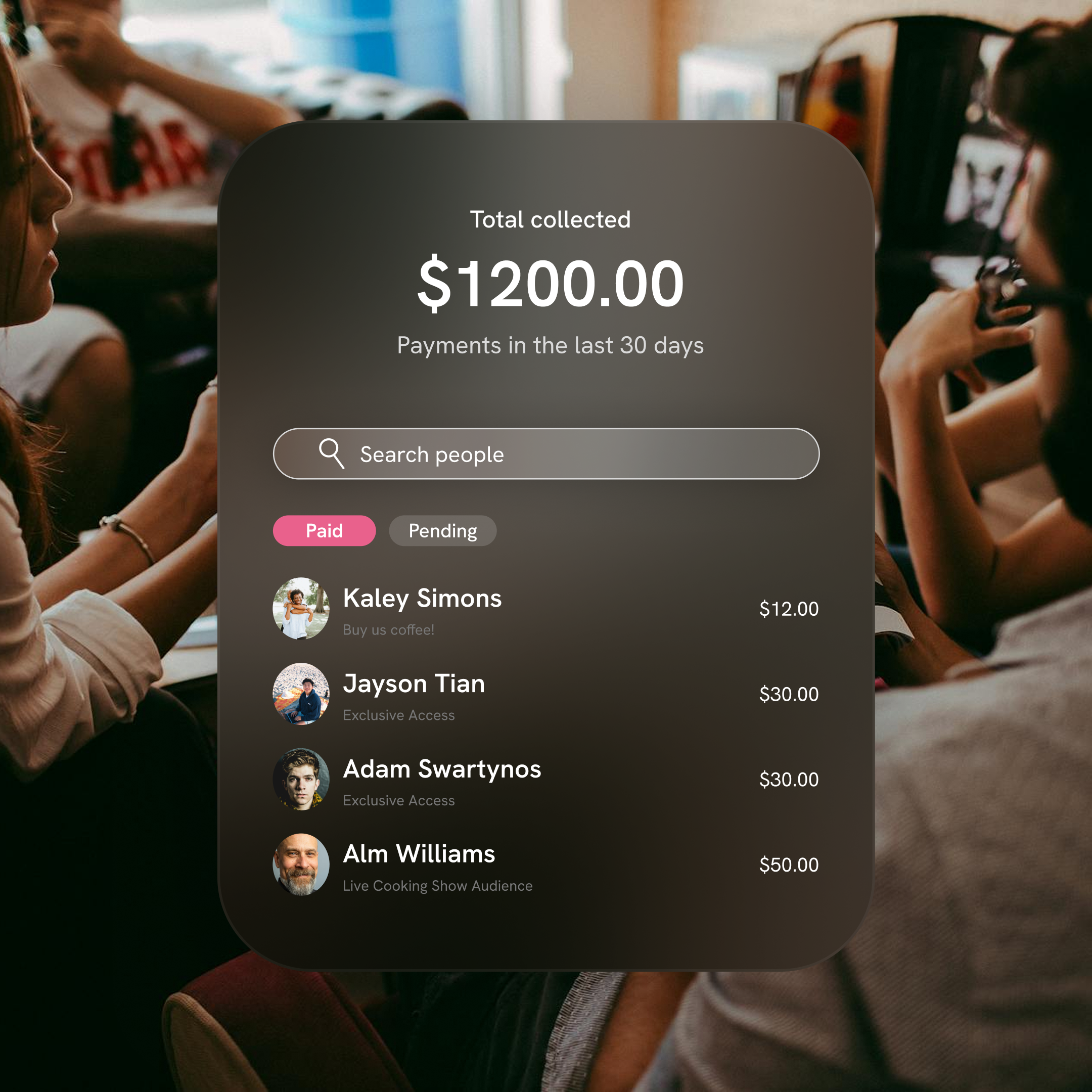 Membership fees demo